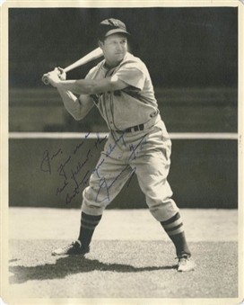 1936-1937 Jimmie Foxx Signed George Burke 8x10 Photo PSA/DNA Mint 9